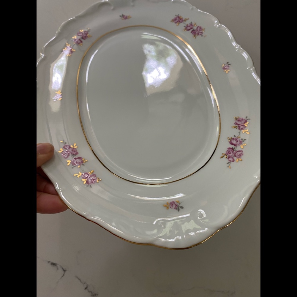 Haas & Cajzek HANDMADE PORCELAIN OVAL PLATE/PLATTER - Picture 4 of 9